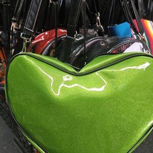 Green Heart-Shaped Crossbody Bag